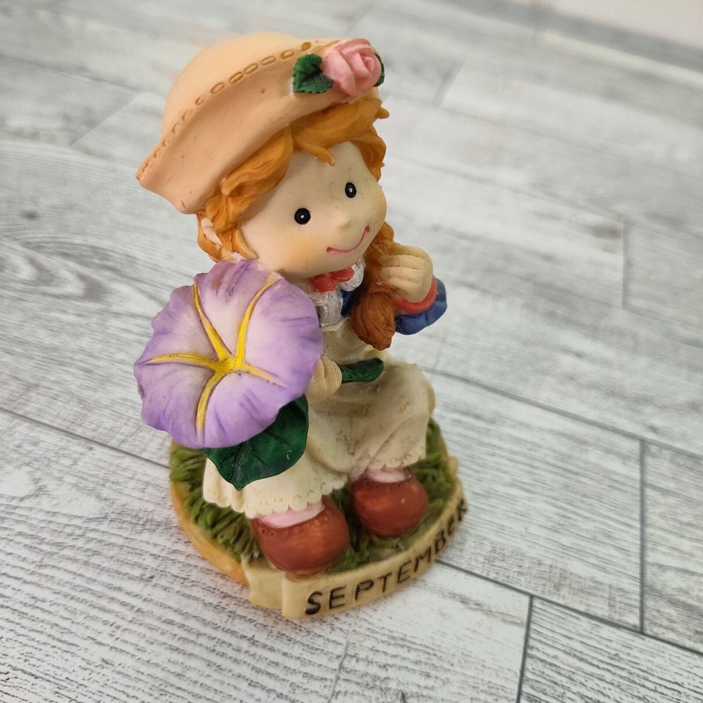 September Birthday Girl Ceramic Figurine 4" Vintage Home Decor - Picture 7 of 9
